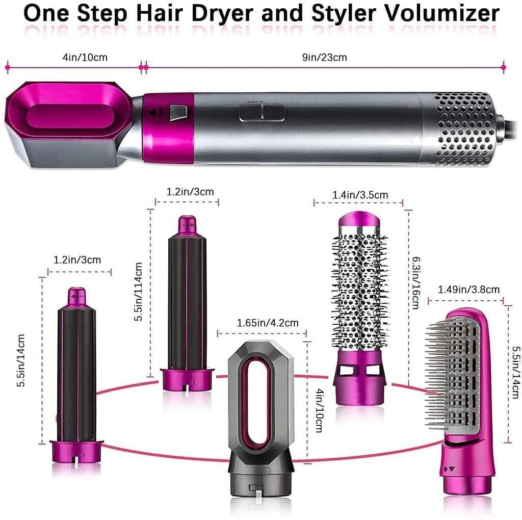 "5-in-1 Hair Styler: Dryer, Curler, Volumizer & More"
