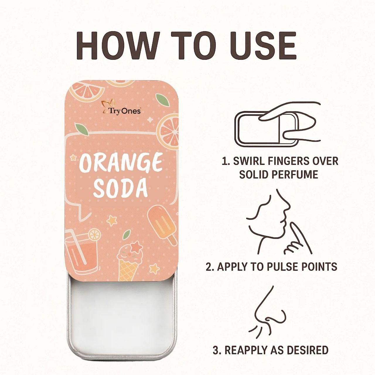 Solid Perfume | Orange Soda Solid Perfume 10 gm Pack of 2